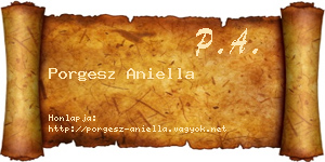 Porgesz Aniella névjegykártya